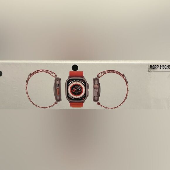 Sleek Red Smartwatch with Square Face and Modern Design - Picture 2 of 2